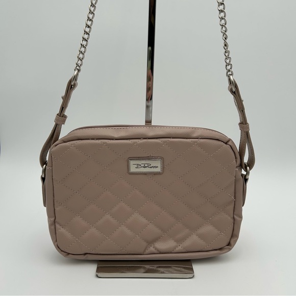 Bella Russo Quilted Crossbody Bag in Taupe - Picture 1 of 11